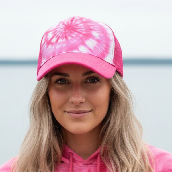 Tie-Dyed Five-Panel Trucker Cap Thumbnail