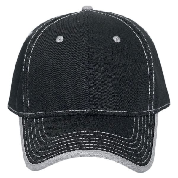 OTTO Superior Cotton Twill w/ Contrast Stitching Binding Trim Visor Six Panel Low Profile Baseball C Thumbnail